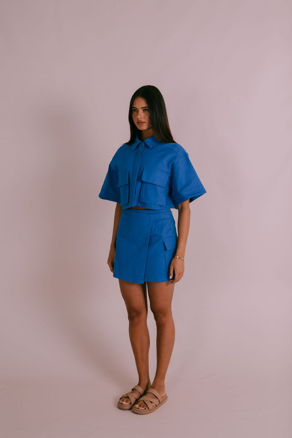 Valtos Mini Skirt - Cobalt Blue