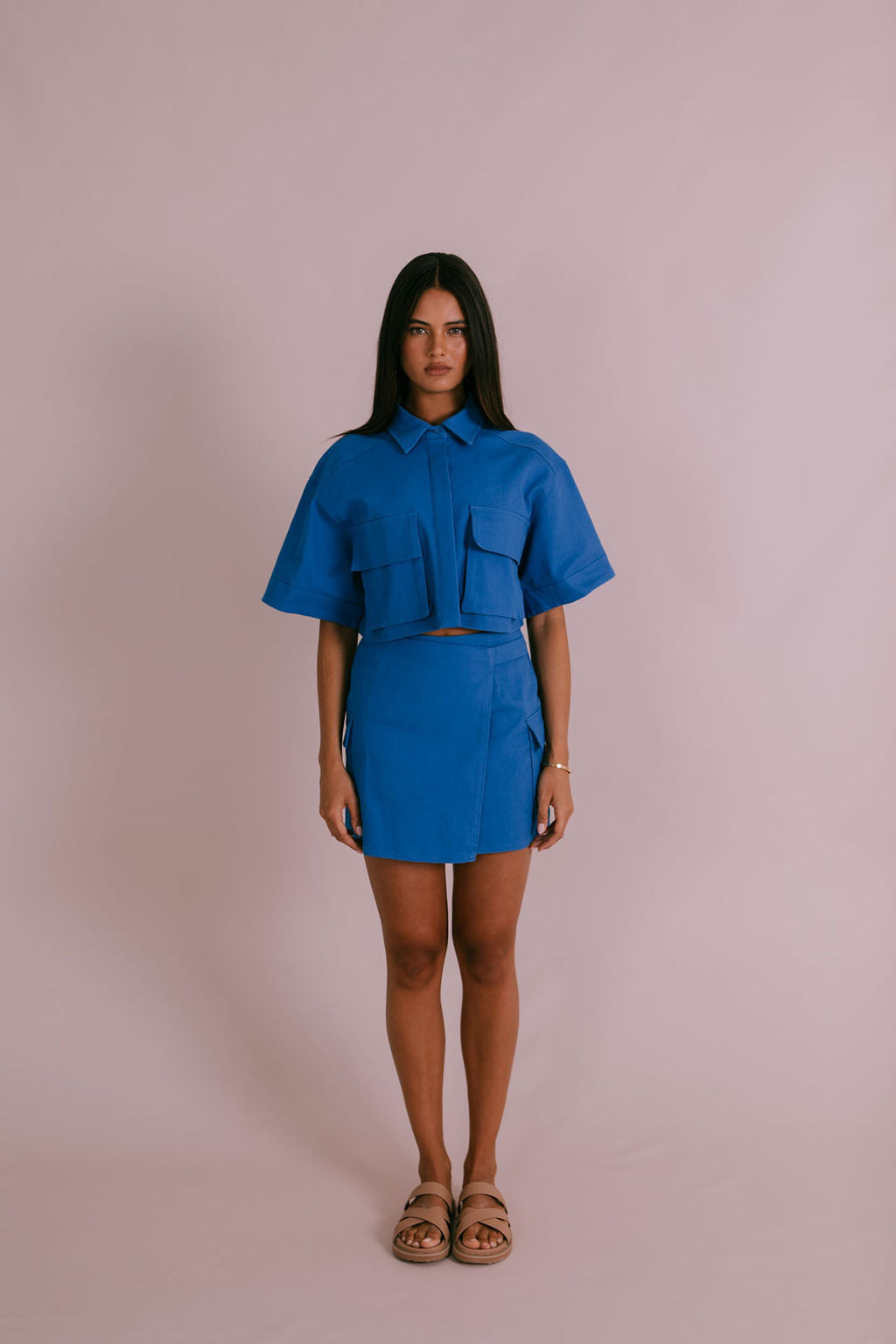 Valtos Mini Skirt - Cobalt Blue