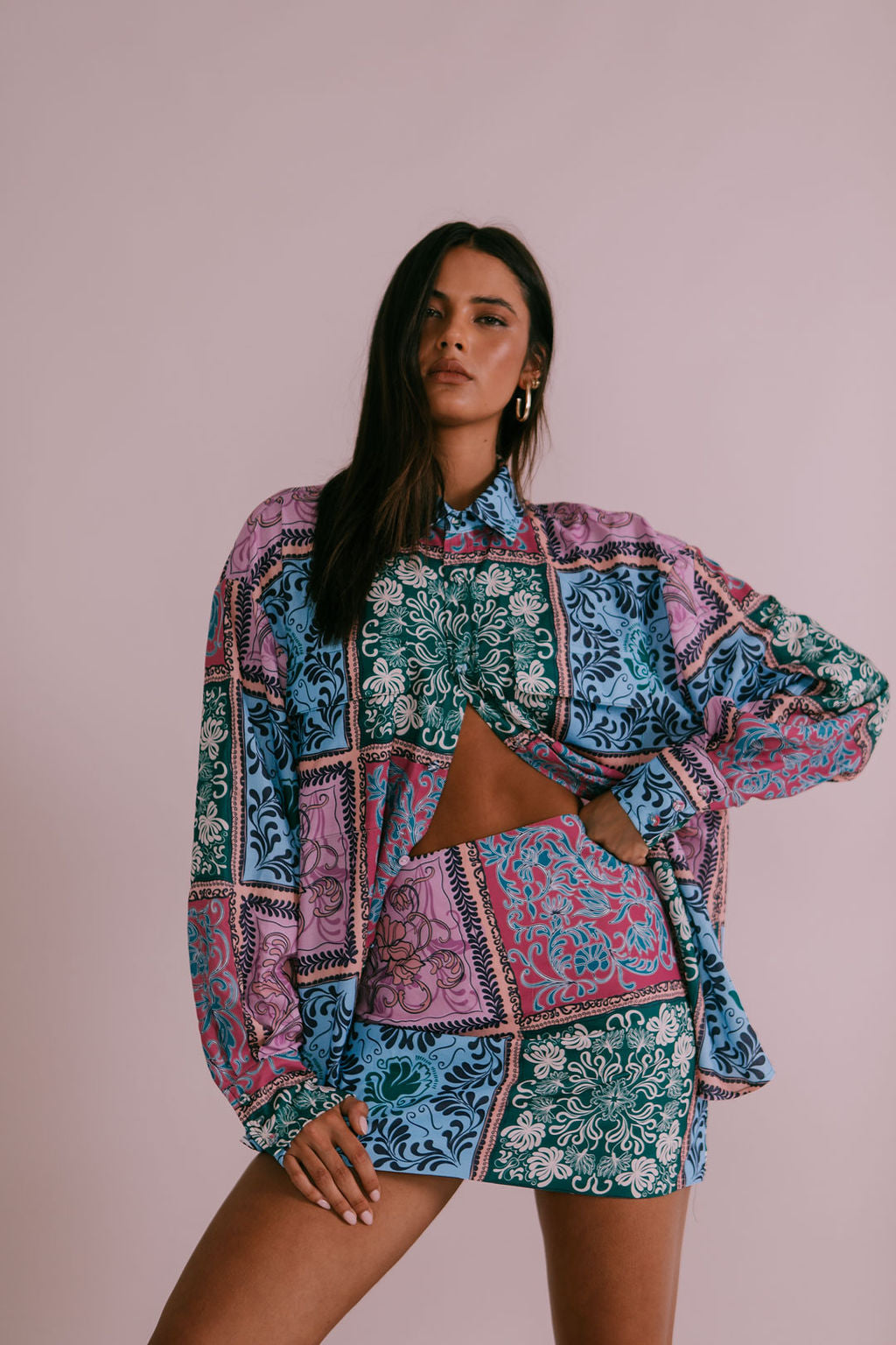 Sylvia Shirt - Paisley Tile