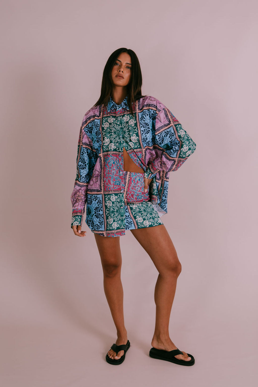 Sylvia Shirt - Paisley Tile