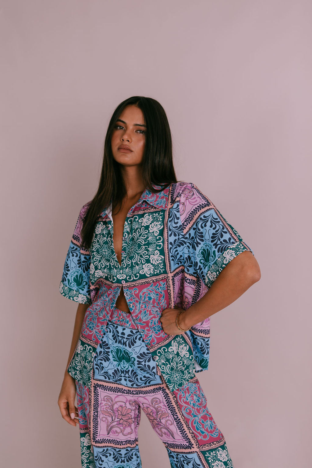 Loren Shirt - Paisley Tile