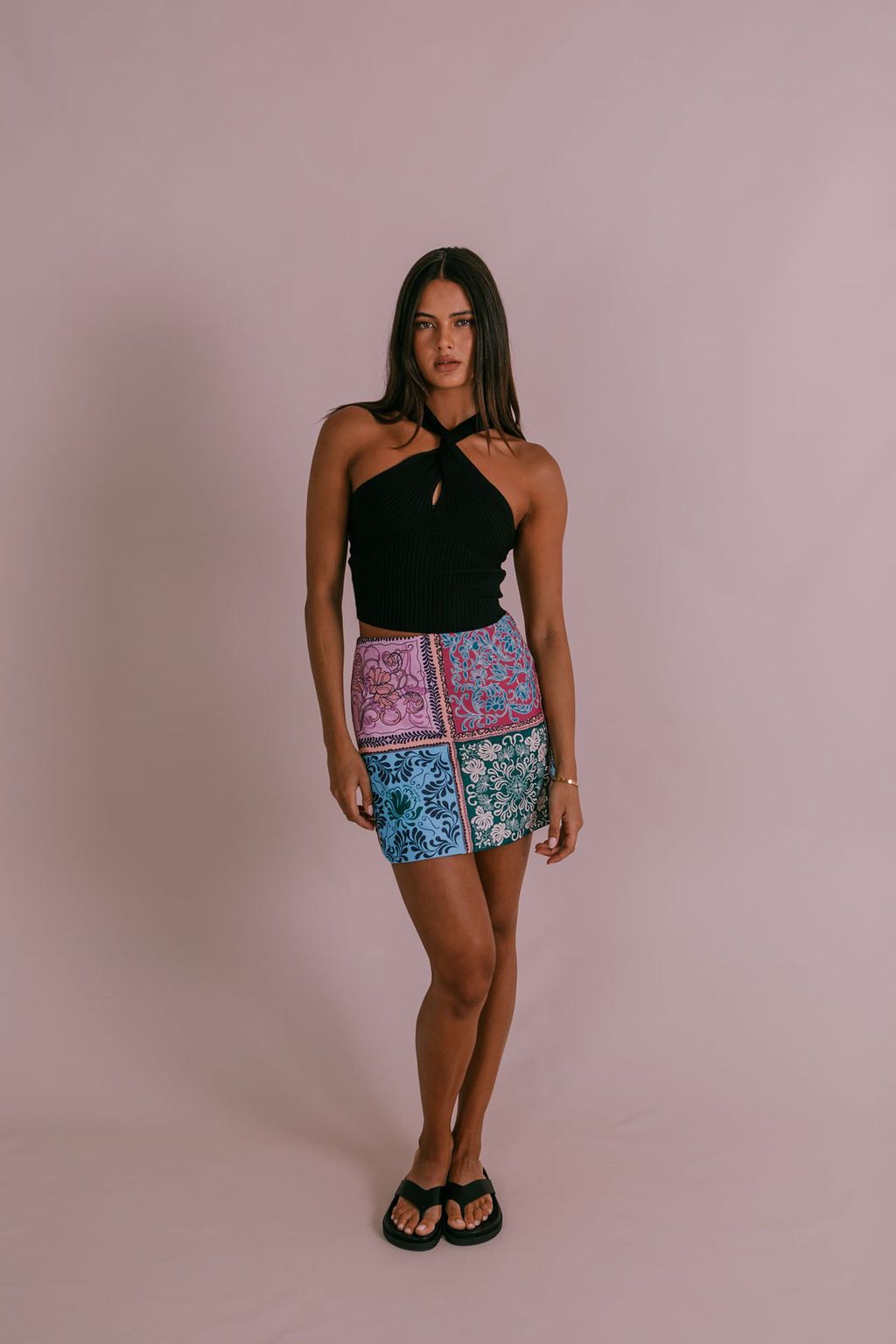 Poet Mini Skirt - Paisley Tile