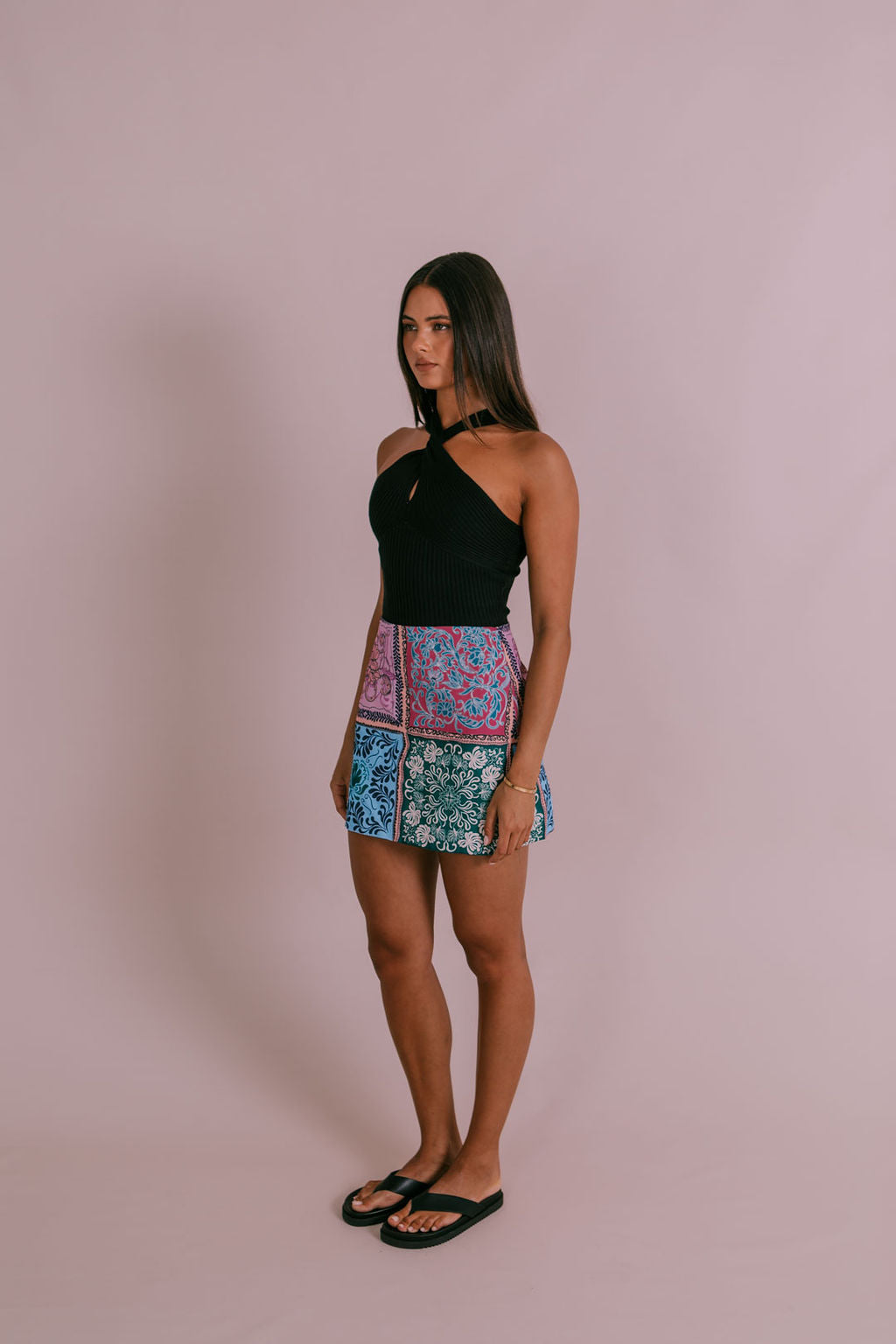 Poet Mini Skirt - Paisley Tile