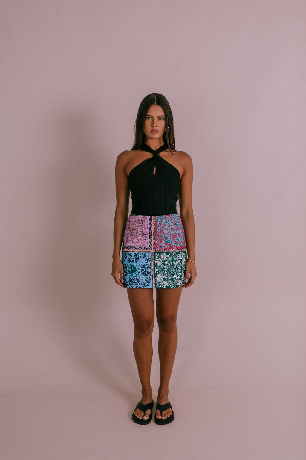 Poet Mini Skirt - Paisley Tile