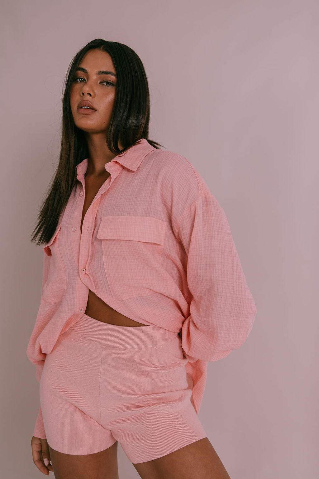 Fairfax Shirt - Pinky Peach